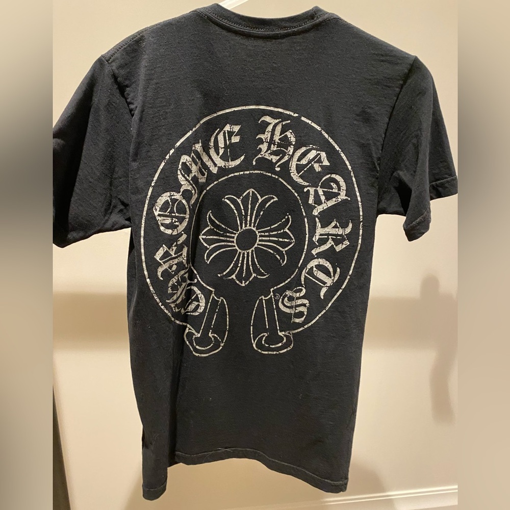 Chrome Hearts Black Tee with Subtle Silver Logo